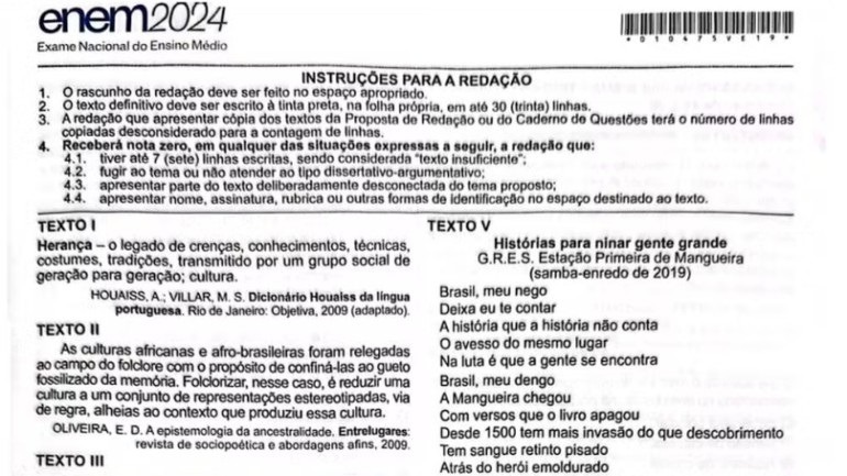Enem 2024 teve 12 redações nota 1000 com participação do RN