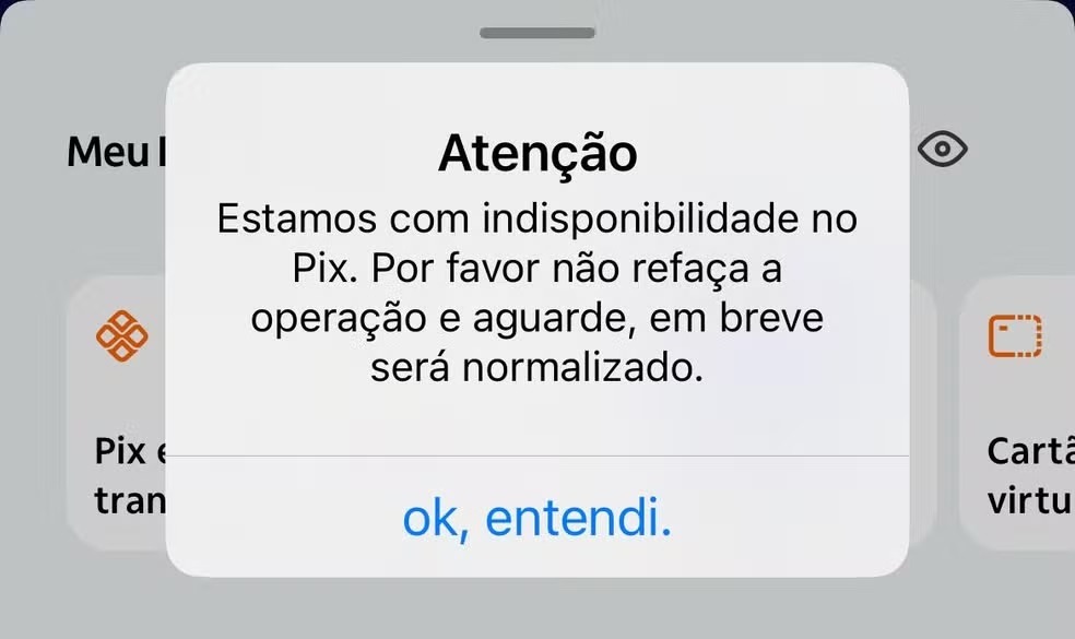 Clientes relatam instabilidade do PIX em diversos bancos nesta manhã
