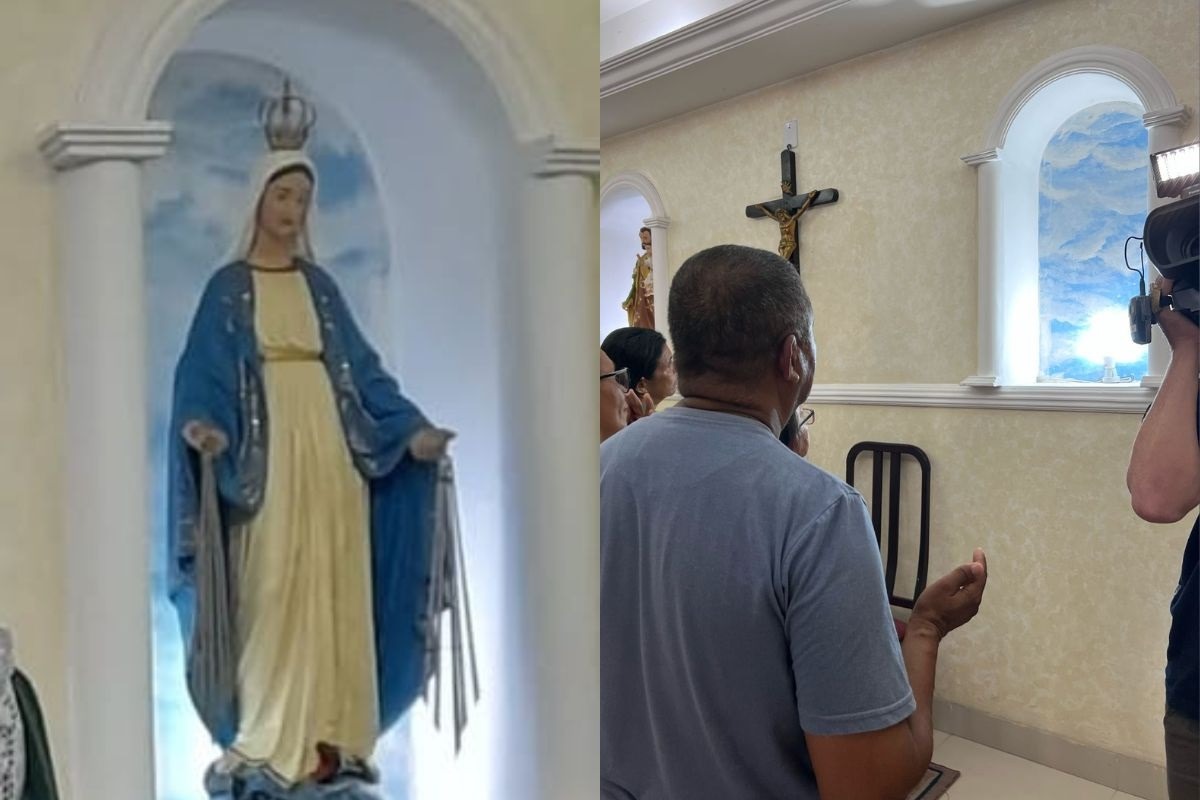 Imagem de Nossa Senhora das Graças desaparece e gera comoção entre fiéis em Extremoz