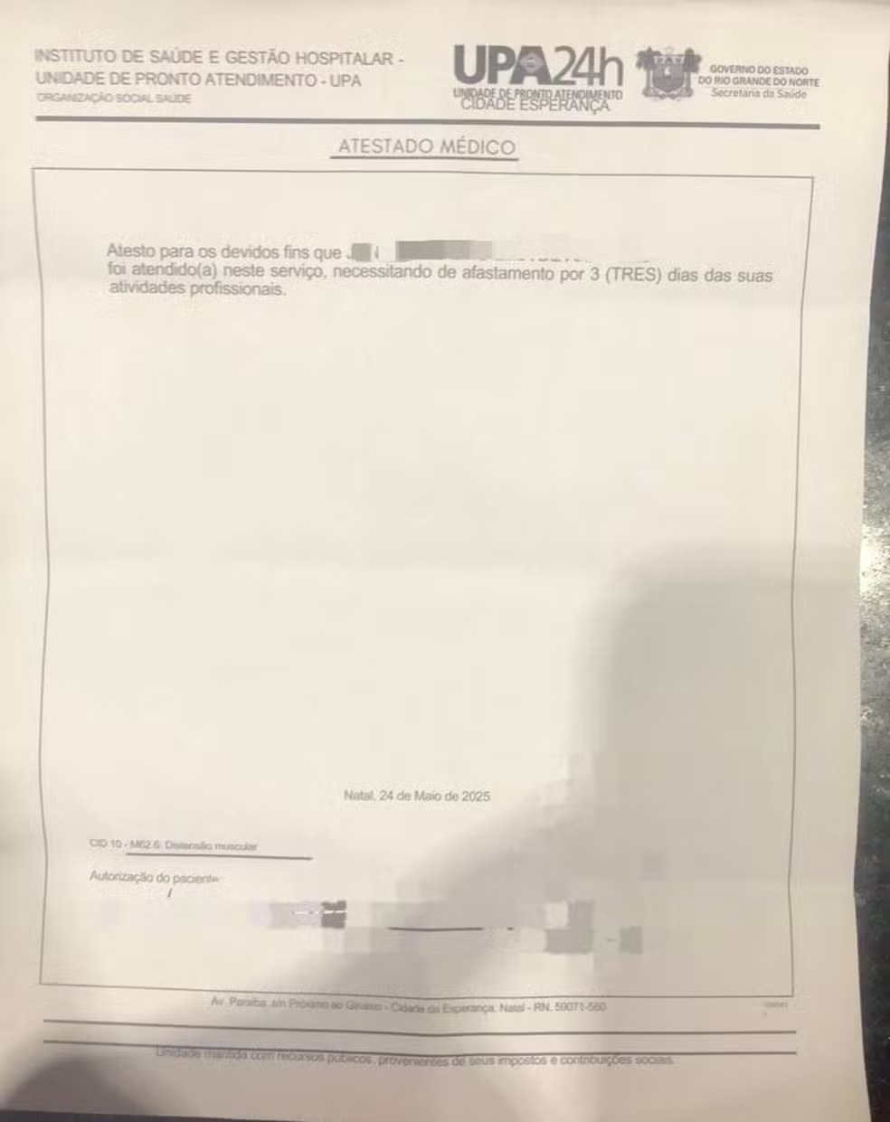 Garçom é preso em flagrante por uso de atestados médicos falsos em Natal