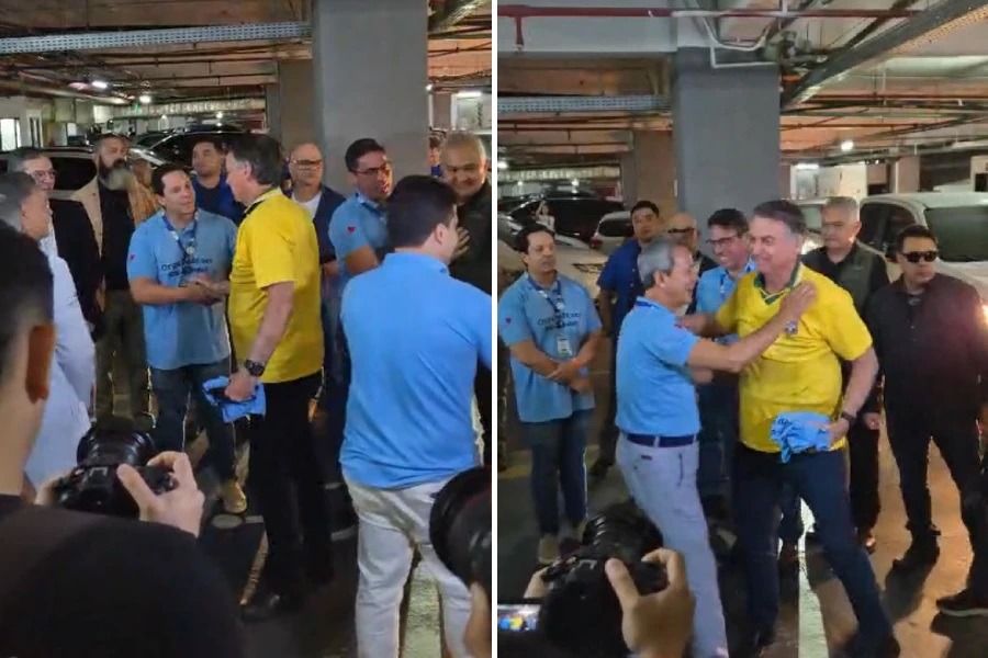 VÍDEO: Bolsonaro é recebido por apoiadores no Hospital Rio Grande