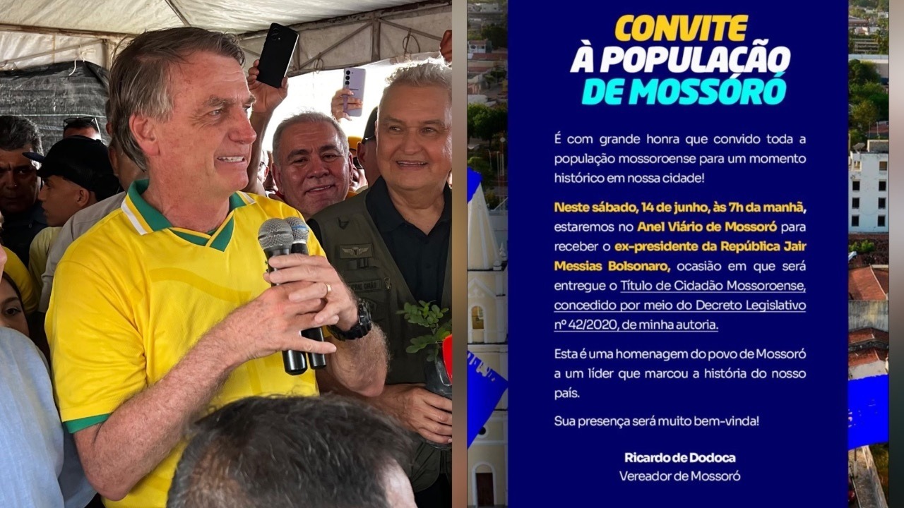 Bolsonaro receberá título de cidadão mossoroense neste sábado