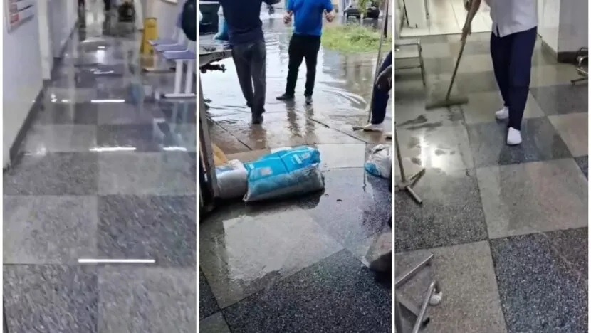 Chuva alaga Hospital dos Pescadores e atendimentos são suspensos para retirada da água