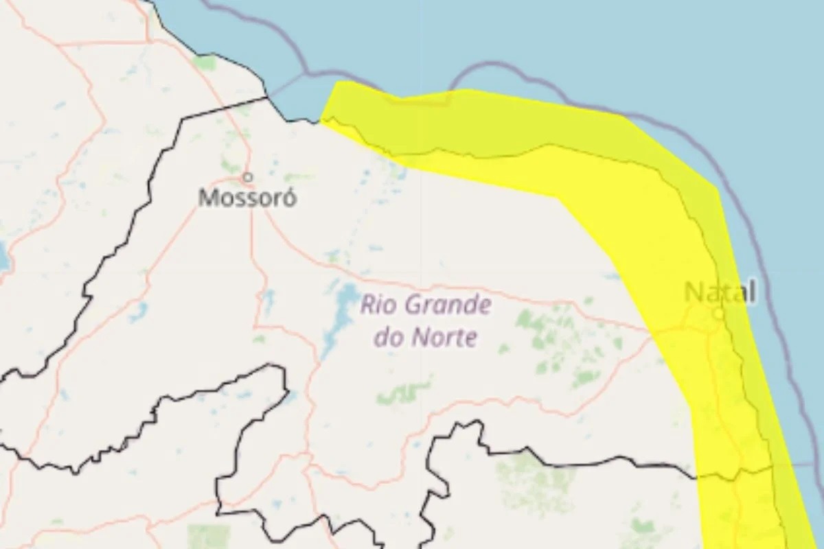 Inmet emite alerta de chuvas para Natal e mais 41 cidades do RN