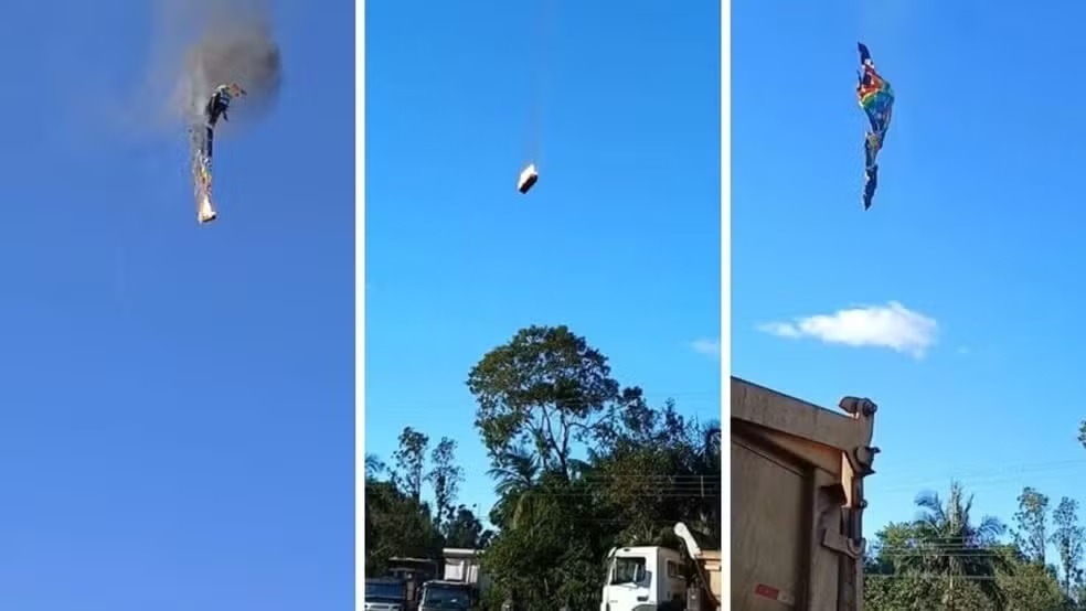 VÍDEO: Queda de balão deixa 4 mortos em Santa Catarina