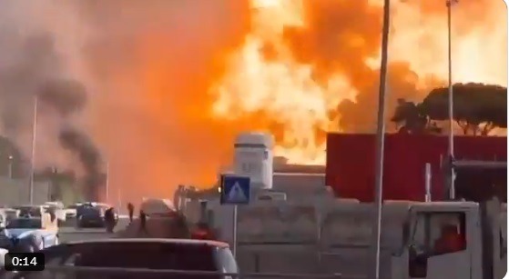 VÍDEO: Explosão em posto de combustível deixa feridos em Roma