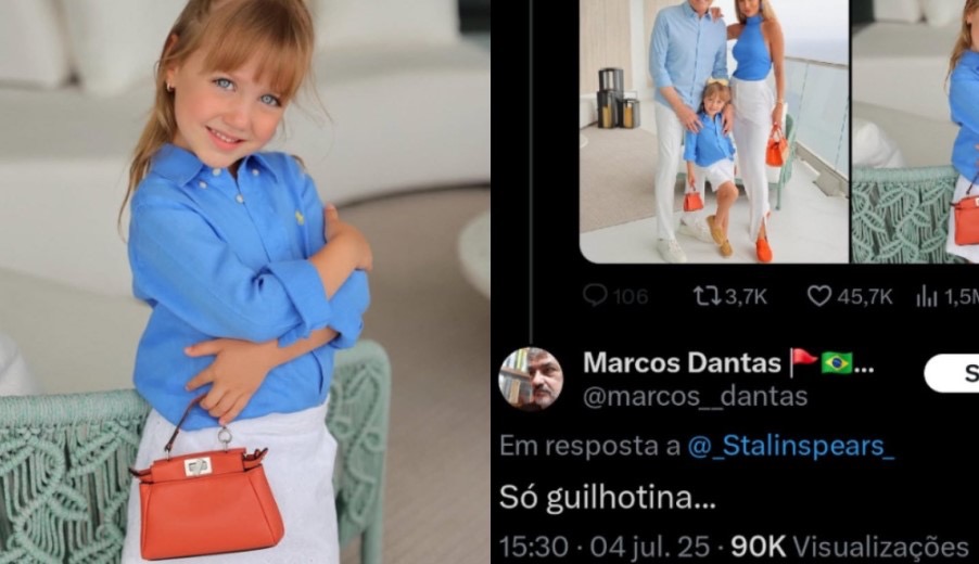 Família de Roberto Justus é alvo de ataques de esquerdistas nas redes sociais; professor da UFRJ sugere “guilhotina” contra