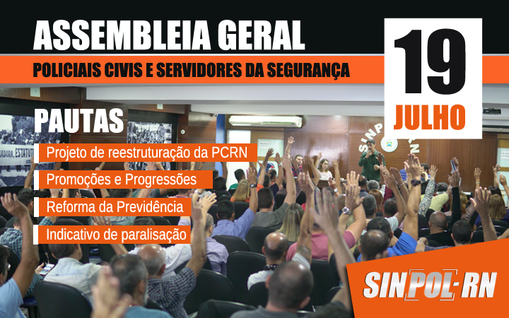Sindicato convoca policiais civis do RN para votar indicativo de greve