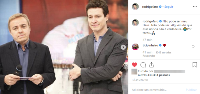 Mesmo sem hospital confirmar, artistas lamentam morte de Gugu Liberato