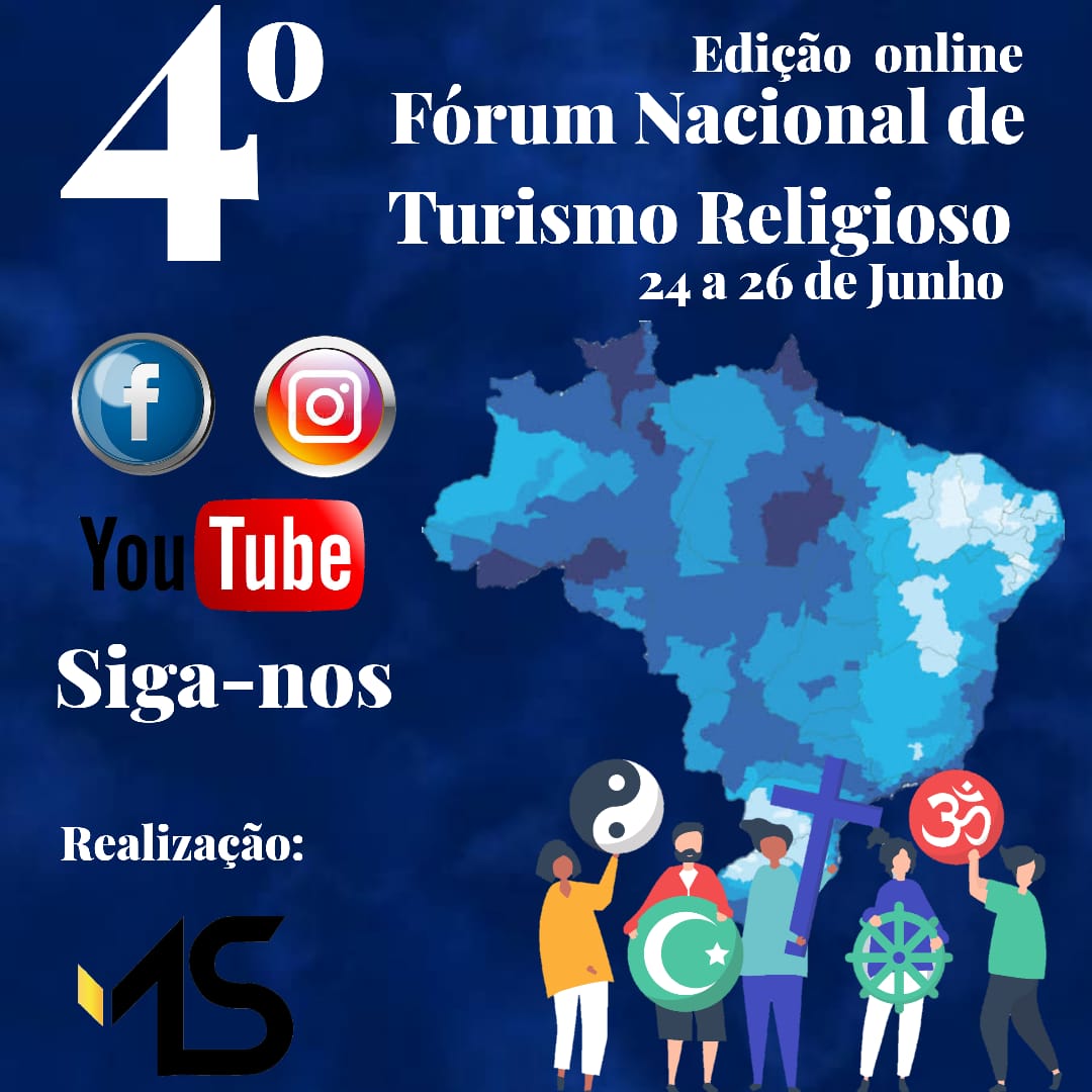 A 4ᵃ Edição do Fórum Nacional de Turismo Religioso este ano será on line