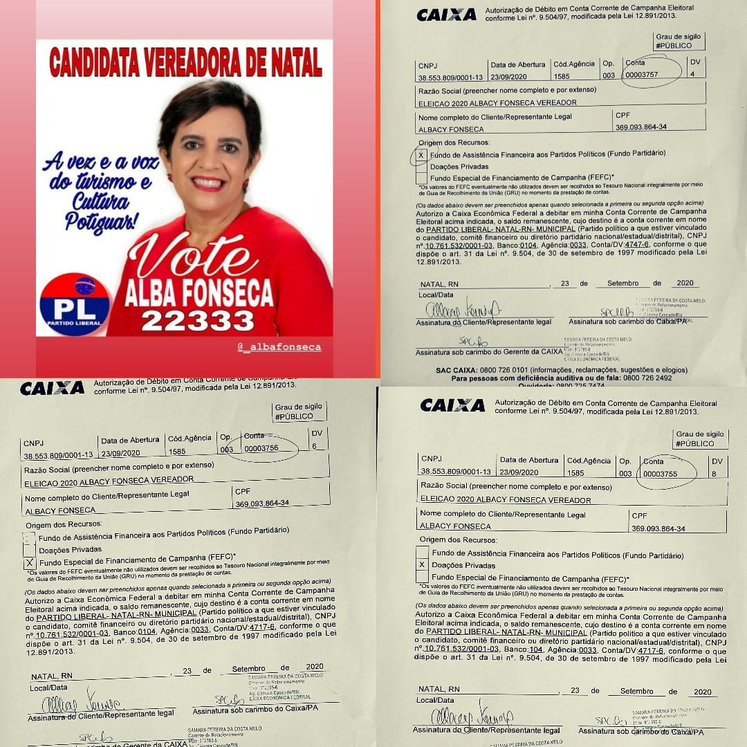 Alba Fonseca comunica à sociedade potiguar que sua campanha não tem recursos