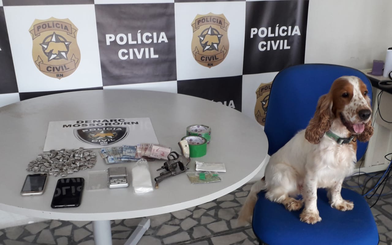 Suspeita por tráfico de drogas  e posse ilegal de arma é presa em Mossoró