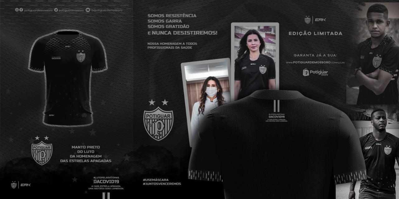 Time do RN lança uniforme em homenagem às vítimas da Covid-19