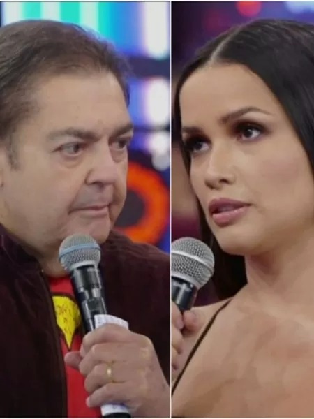 Juliette pergunta motivo do fim do "Domingão", mas Faustão não responde