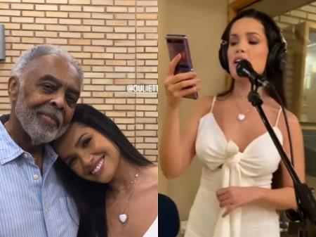 Juliette ensaia com Gilberto Gil para participação em live do cantor; veja