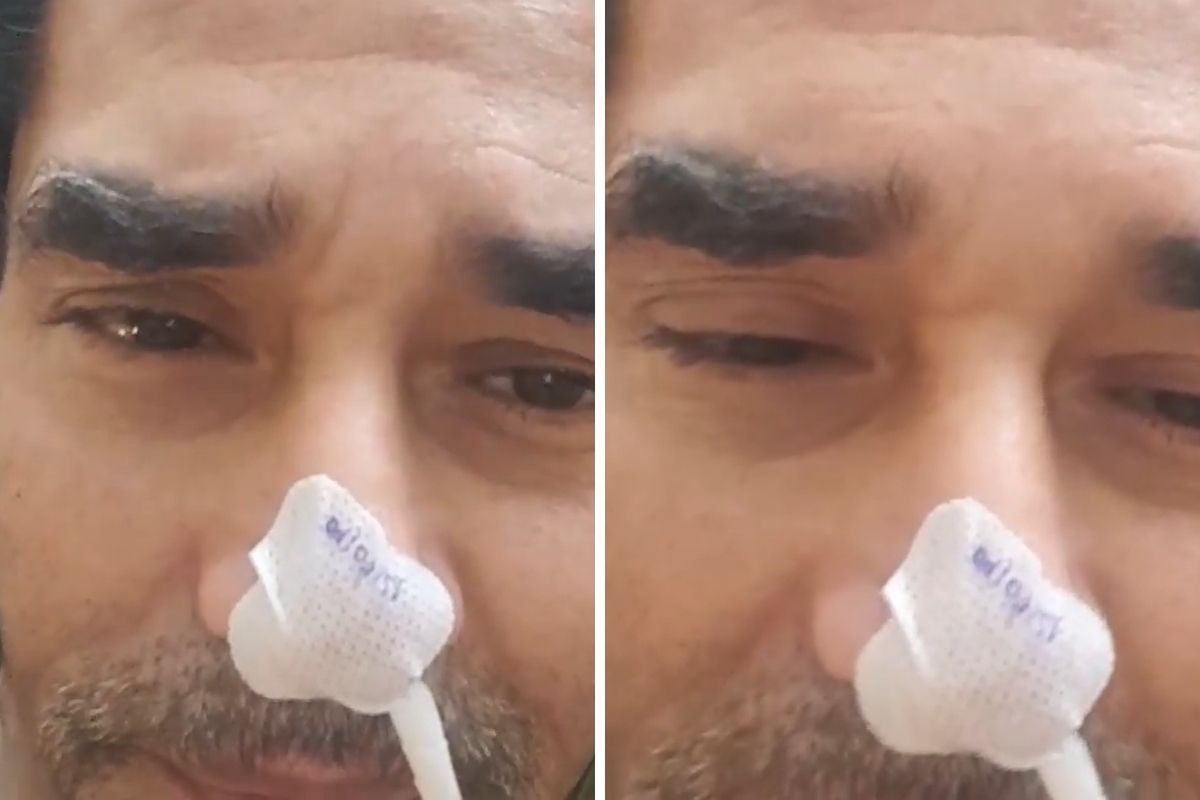 Ator chora ao gravar vídeo no hospital: 'Para mostrar que estou vivo'; assista