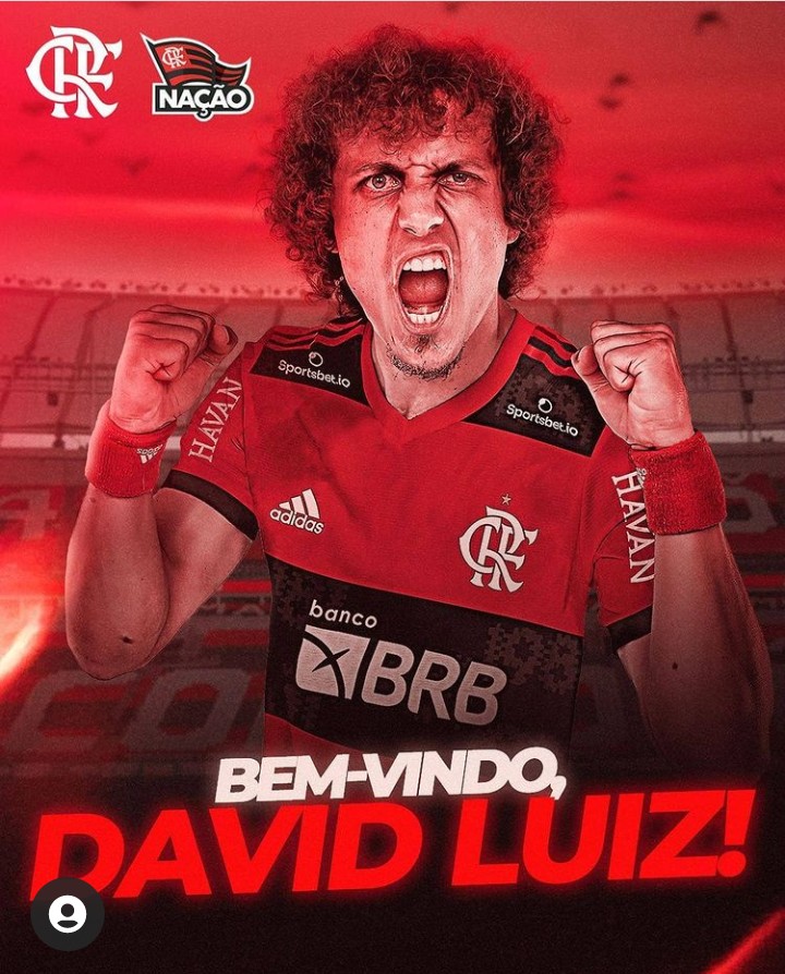 Agora é oficial: Flamengo anuncia David Luiz