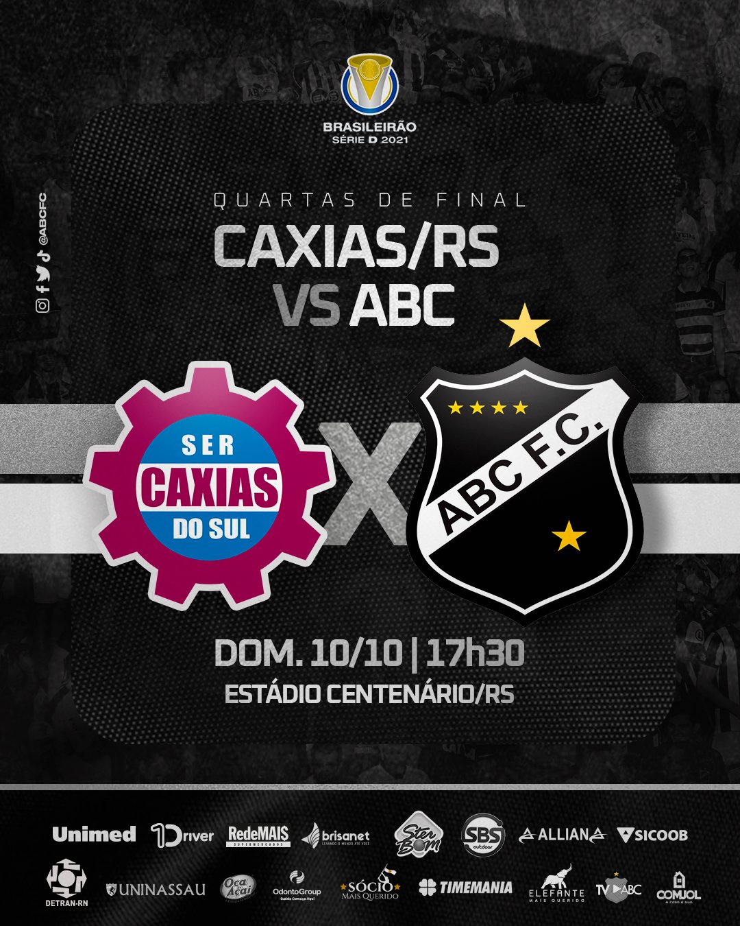 AO VIVO: Assista a Caxias e ABC em jogo decisivo pela Série D
