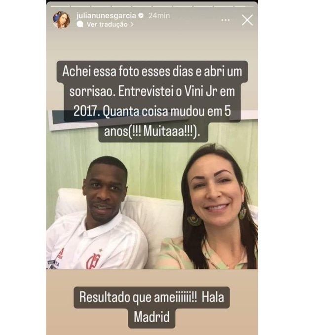 Repórter da Globo confunde Vini Jr. com Juan e web não perdoa