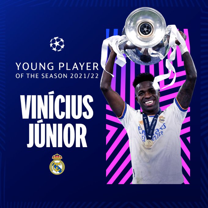 Vini Jr é eleito a revelação da Champions League