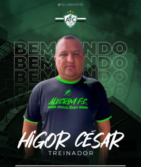 Alecrim anuncia contratação do técnico Higor César, ex-Globo