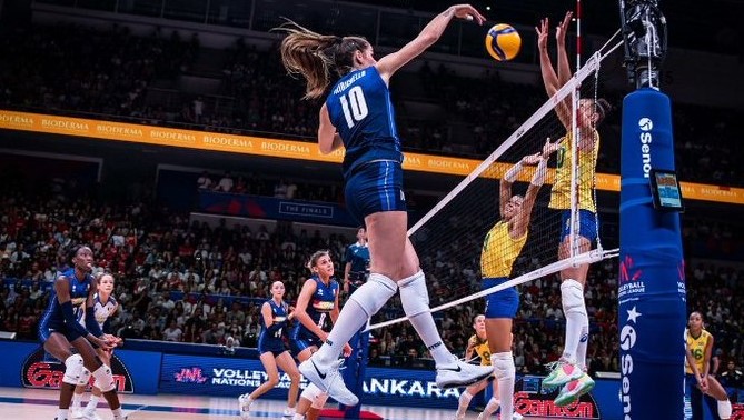 Brasil é dominado pela Itália e fica com a prata na Liga das Nações feminina