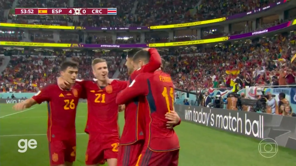 VÍDEO: Espanha estreia com goleada pra cima da Costa Rica; veja os gols