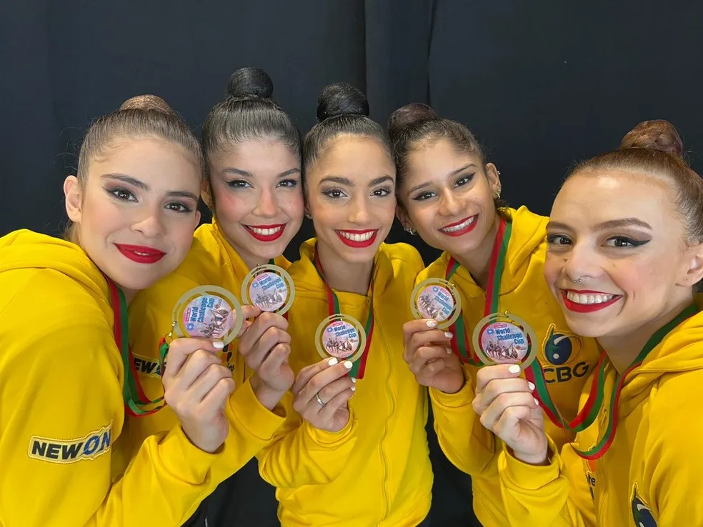 Brasil conquista ouro inédito na Copa do Mundo de ginástica rítmica