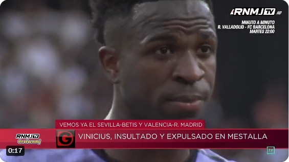 VÍDEO: Veja o choro de Vinícius Jr. após ser chamado de macaco em jogo na Espanha