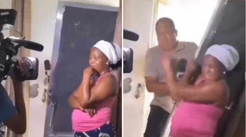 VÍDEO: Repórter da Record derruba porta de moradora durante reportagem; ASSISTA